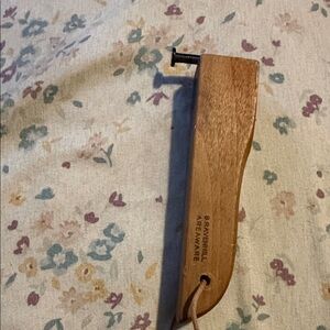 Wooden Button Hook - Natural Brown